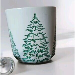 Yankee Candle Electric Warmer Glitter Green Christmas Trees  NWOT